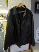 Gents Black Leather Jacket XL