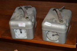 Two STB Pigeon Racing Time Clocks