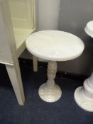 White Onyx Effect Plant Stand