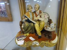 Large Capodimonte Figurine - Old Couple