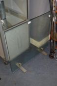 Glass and Chrome Fire Screen