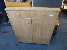 Foldaway Day Bed in light Beech Effect Cabinet