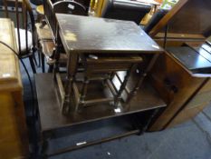 Oak Coffee Table and Nest of Two Tables