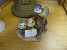 Royal Crown Derby Figure Blue Tit and Chicks