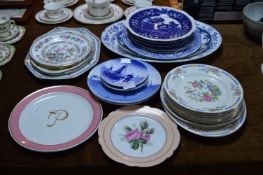 Blue and White Dinnerware, Meat Plates, Indian Tre