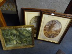 Pair of Framed Prints Country Scenes and Another
