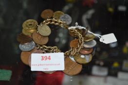 Charm Bracelet of World Coins