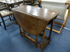Oak Gate leg Drop Leaf Dining Table