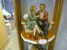 Capodimonte Figurine - Young Seated Couple