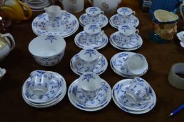 Edwardian Blue and White Tea Ware - 33 Pieces