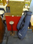 Folding Card Table with Golf Caddy and Barley Twist Smokers Stand