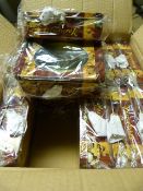 Box of 36 Treasure Chest Tins with Windows and Key