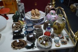 Large Quantity of Pottery Items, Ginger Jar, Vases