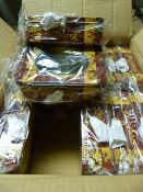 Box of 36 Treasure Chest Tins with Windows and Key