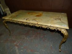 Gilt & Onyx Coffee Table