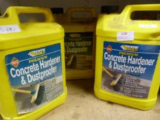 Three 5L Bottles of Concrete Hardener and Dust Pro
