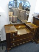 Walnut Dressing Table with Drop Well
