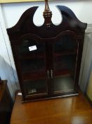 Wall Mounted Mahogany Display Cabinet
