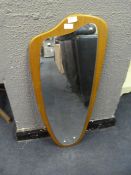Teak Framed Wall Mirror