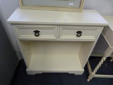 White Painted Hall Cabinet with 2 Drawers