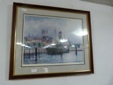 Framed and Signed Jack Rigg Print Spern Light Ship