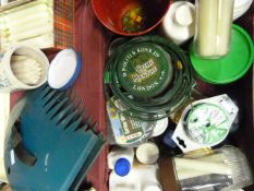 Suitcase Containing Garden Tools, Candles, Cleanin