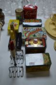 Selection of Vintage Tins, Paper Maches etc
