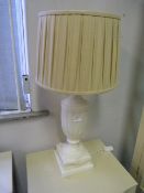 White Onyx Table Lamp with Shade