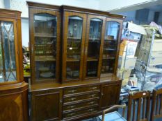 Mahogany Glazed Door Wall Unit