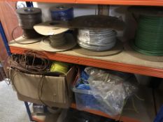 *2 Shelves of Assorted Plastic Sleeving