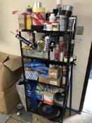 *Shelving and Contents Including Various Adhesives