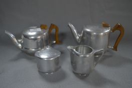 Piquot Ware Four Piece Tea Set