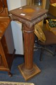 Victorian Oak Corinthian Column Plant Stand