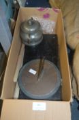 Brass Sundial by M.E.Turtle Old Leake Lincolnshire, Pewter Jar and Tin