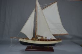 Wooden Model Sailing Boat on Stand