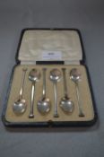 Cased Set of Six Silver Teaspoons - Sheffield 1925, Approx 64g