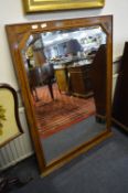 Large Rectangular Pollard Oak Framed Bevelled Edge Wall Mirror