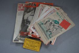 Collection of Early Hull KR Rugby League Programmes