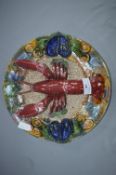Majolica Pottery Lobster Plate
