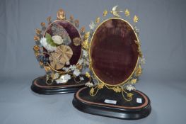 Two Victorian Decorative Framed Floral Displays
