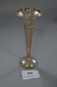 Hallmarked Silver Fluted Vase - Birmingham