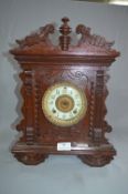 Wood Cased Decorative Mantel Clock