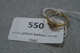 9cT Gold Dress Ring set with Ruby and Clear Stones - Approx 1.6g