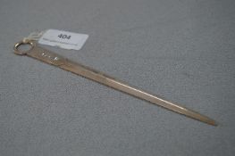 Hallmarked Silver Letter Opener - Sheffield 1976, Approx 33g