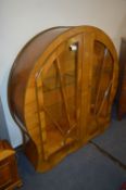 Art Deco Walnut Veneered Display Cabinet