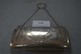 Hallmarked Silver Engraved Purse - Birmingham 1918, Approx 93g