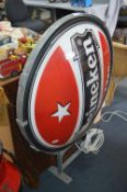 Large Wall Mounted Illuminated Heineken Beer Sign