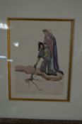 Salvador Dali Wood Cut Engraving - Hell Canto 32 The Divine Comedy