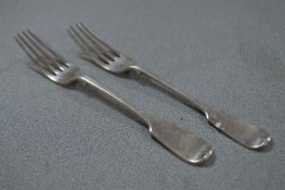 Pair of Hallmarked Silver Forks - London 1862, Approx 83g
