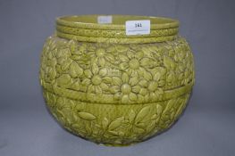 Burmantofts Faience Green Glaze Jardiniere